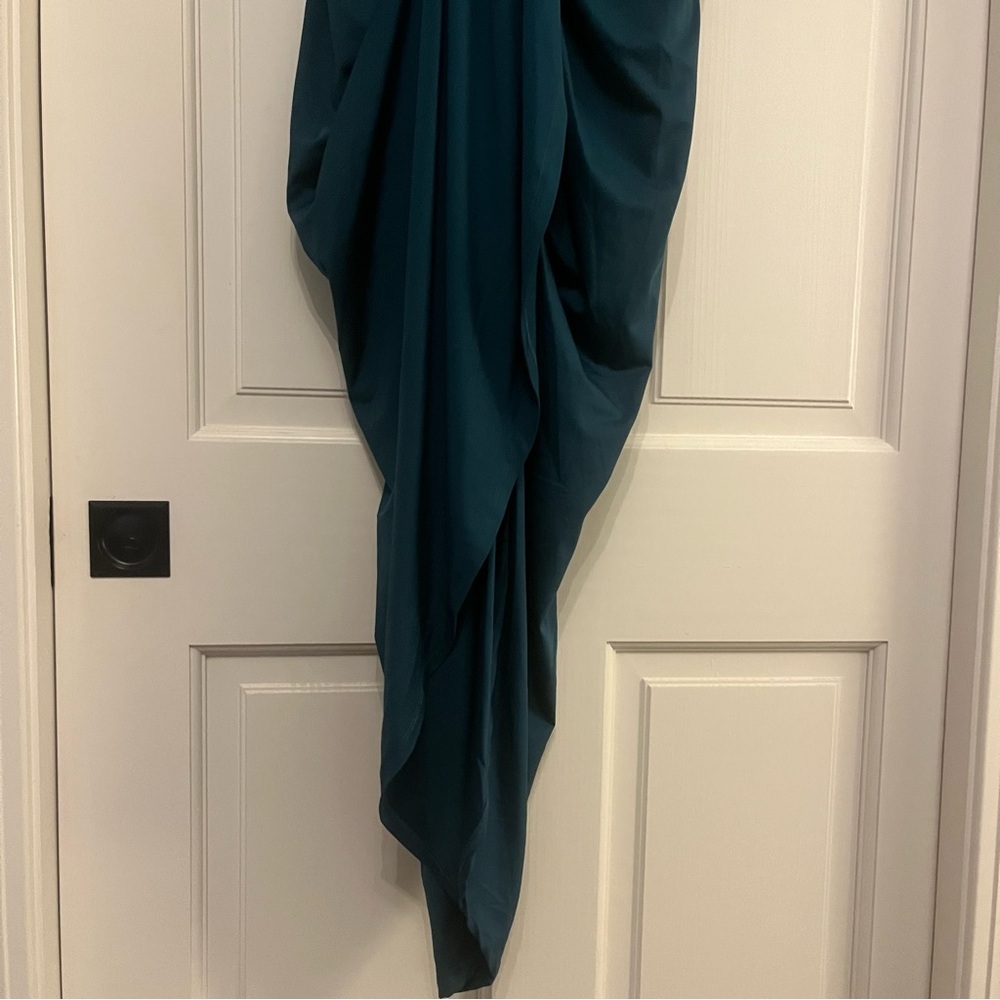 Chic Deep Teal Midi Dress - Picture 3 of 6